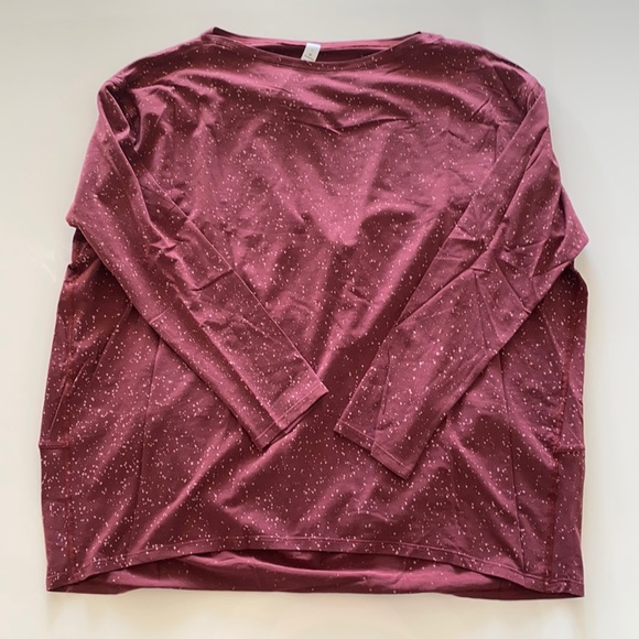 New LULULEMON Back in Action Long Sleeve Shirt Top size 10, Speckles - Picture 4 of 8